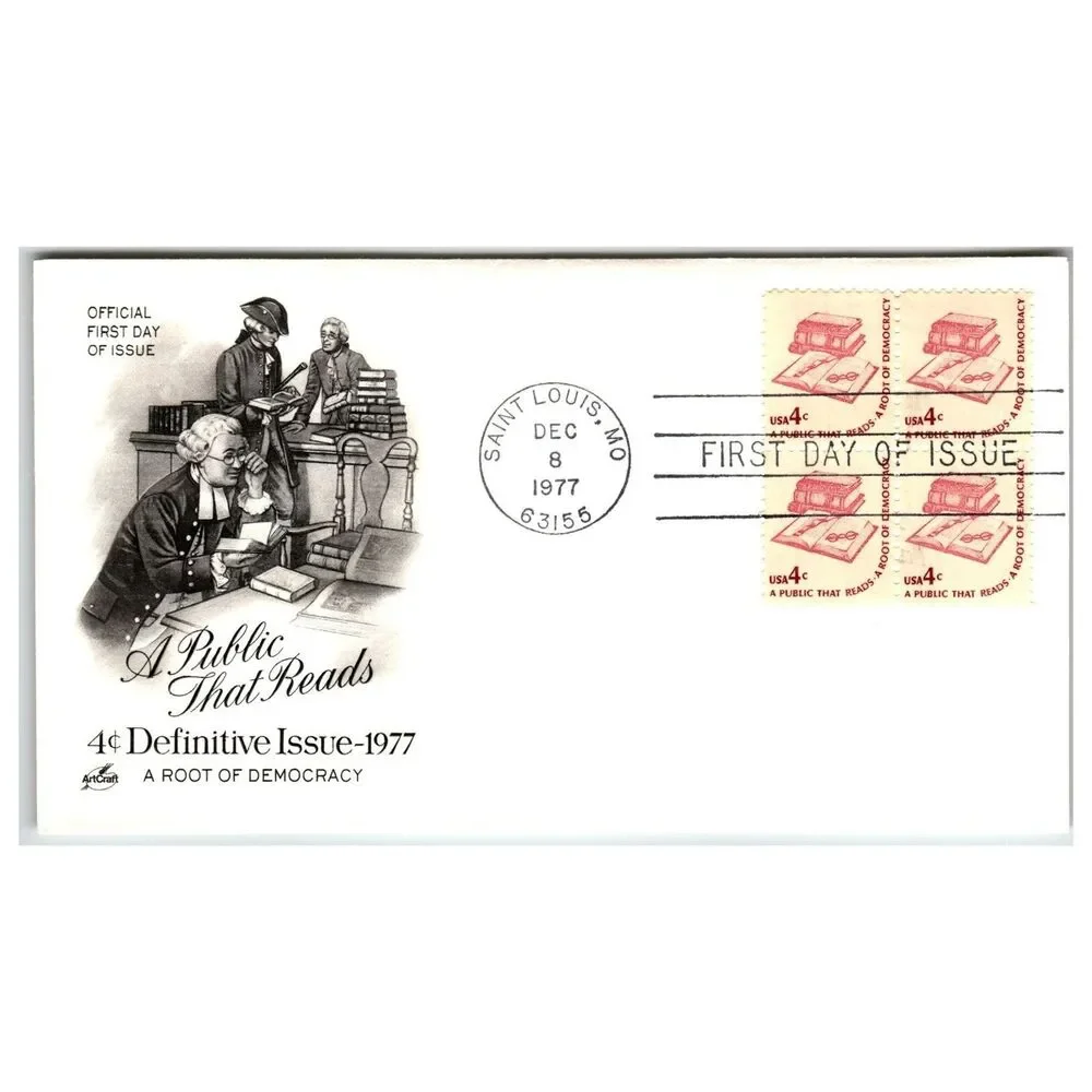 Scott #1721 A Public That Reads 1977 First Day Cover FDC Artcraft Unaddressed